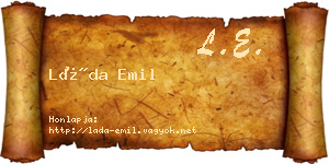 Láda Emil névjegykártya