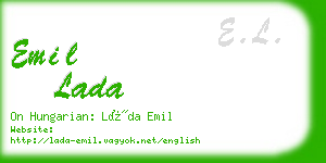 emil lada business card